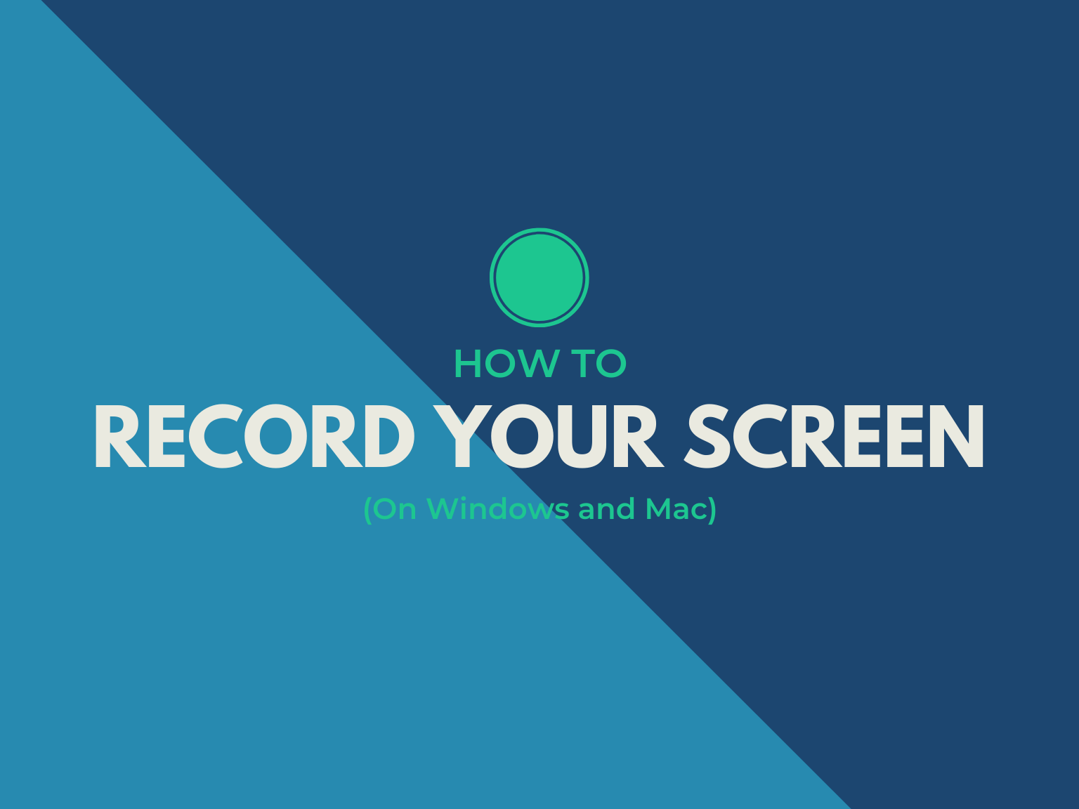 what is the best program for recording screen on a mac